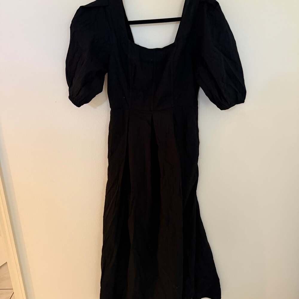 A New Day Short Sleeve Midi Dress cottage core crunchy granola milkmaiden - Picture 3 of 4